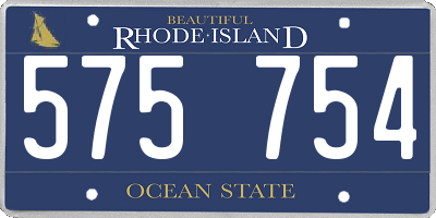 RI license plate 575754