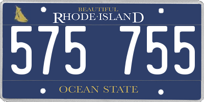 RI license plate 575755