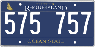 RI license plate 575757