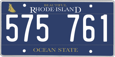 RI license plate 575761