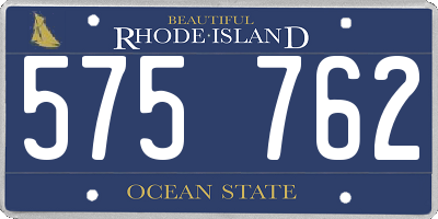 RI license plate 575762