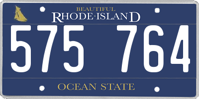 RI license plate 575764