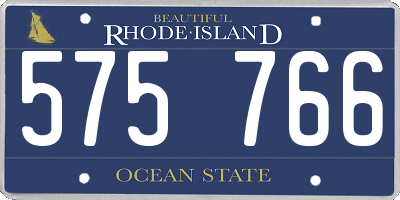 RI license plate 575766