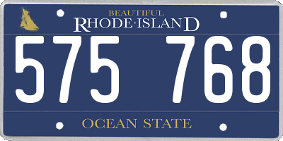 RI license plate 575768