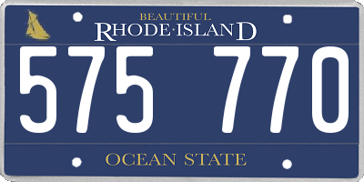 RI license plate 575770