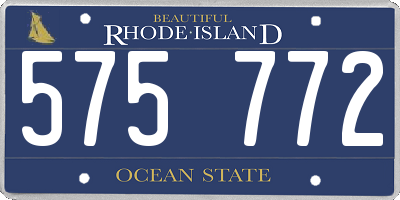 RI license plate 575772