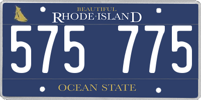 RI license plate 575775