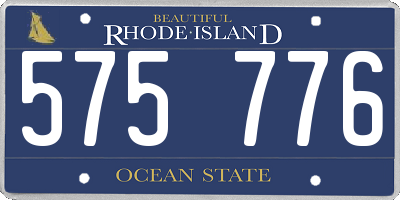 RI license plate 575776