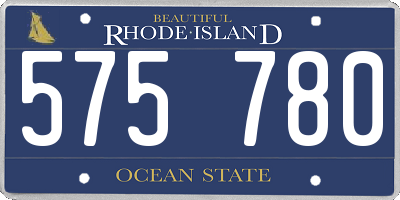 RI license plate 575780