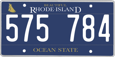 RI license plate 575784