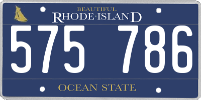 RI license plate 575786