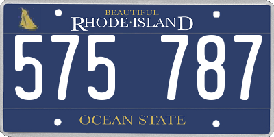 RI license plate 575787