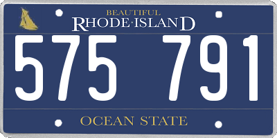 RI license plate 575791