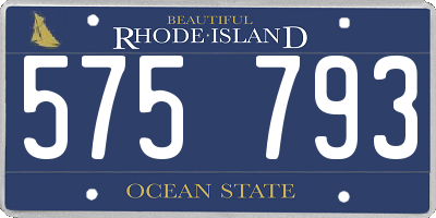 RI license plate 575793