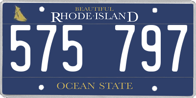 RI license plate 575797