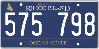 RI license plate 575798