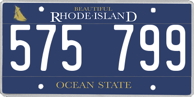 RI license plate 575799