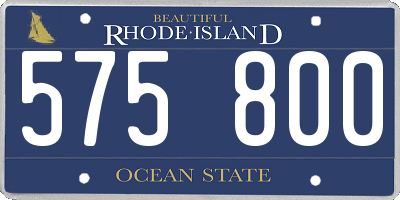 RI license plate 575800