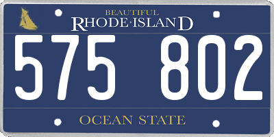 RI license plate 575802