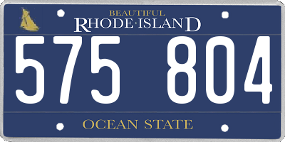 RI license plate 575804