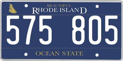 RI license plate 575805