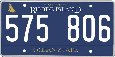 RI license plate 575806