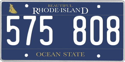 RI license plate 575808
