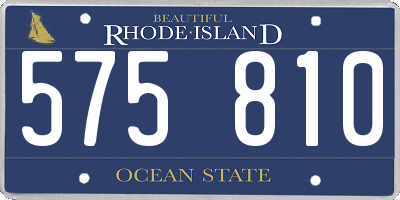 RI license plate 575810