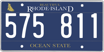 RI license plate 575811