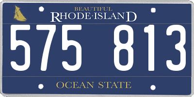 RI license plate 575813