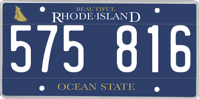 RI license plate 575816