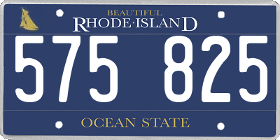 RI license plate 575825