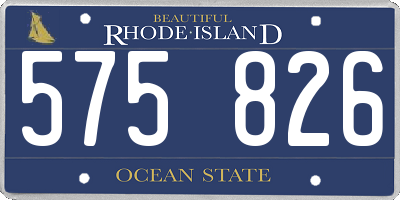 RI license plate 575826