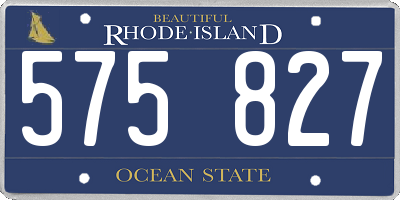 RI license plate 575827