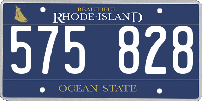 RI license plate 575828