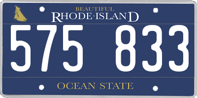 RI license plate 575833