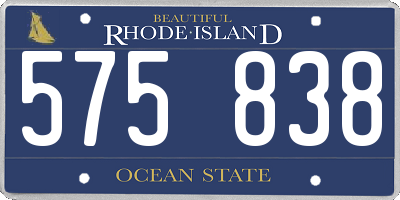 RI license plate 575838