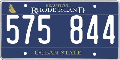 RI license plate 575844