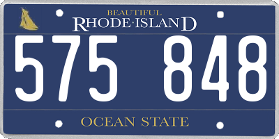 RI license plate 575848