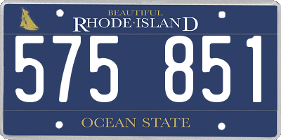 RI license plate 575851