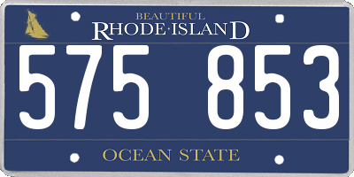 RI license plate 575853