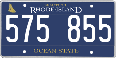 RI license plate 575855