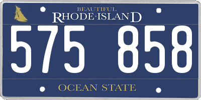 RI license plate 575858