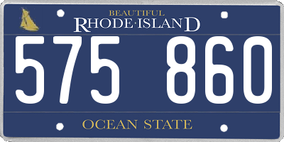 RI license plate 575860