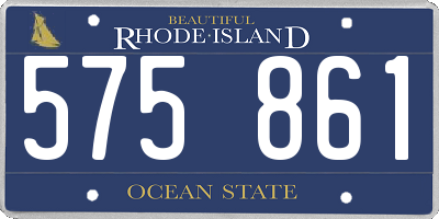 RI license plate 575861