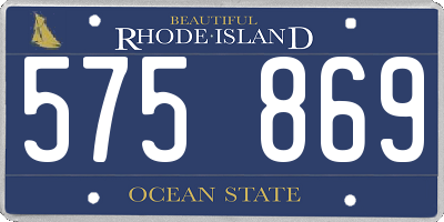RI license plate 575869