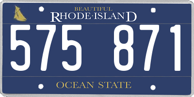 RI license plate 575871