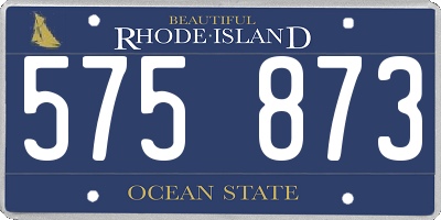 RI license plate 575873