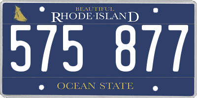 RI license plate 575877
