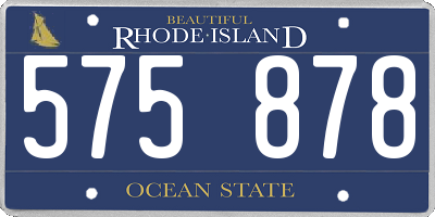 RI license plate 575878